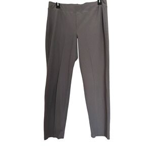 Eileen Fisher Womens Grey Stretch Knit Pull On Straight Leg Pants Size M
